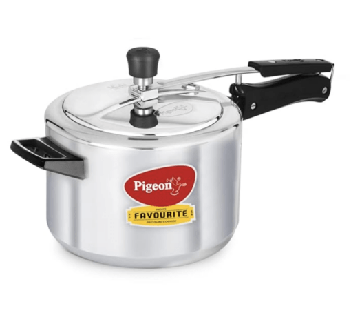 Pigeon by Stovekraft 5 Litre Favourite Aluminium Inner Lid Induction Base Pressure Cooker (Silver) BIS Certified